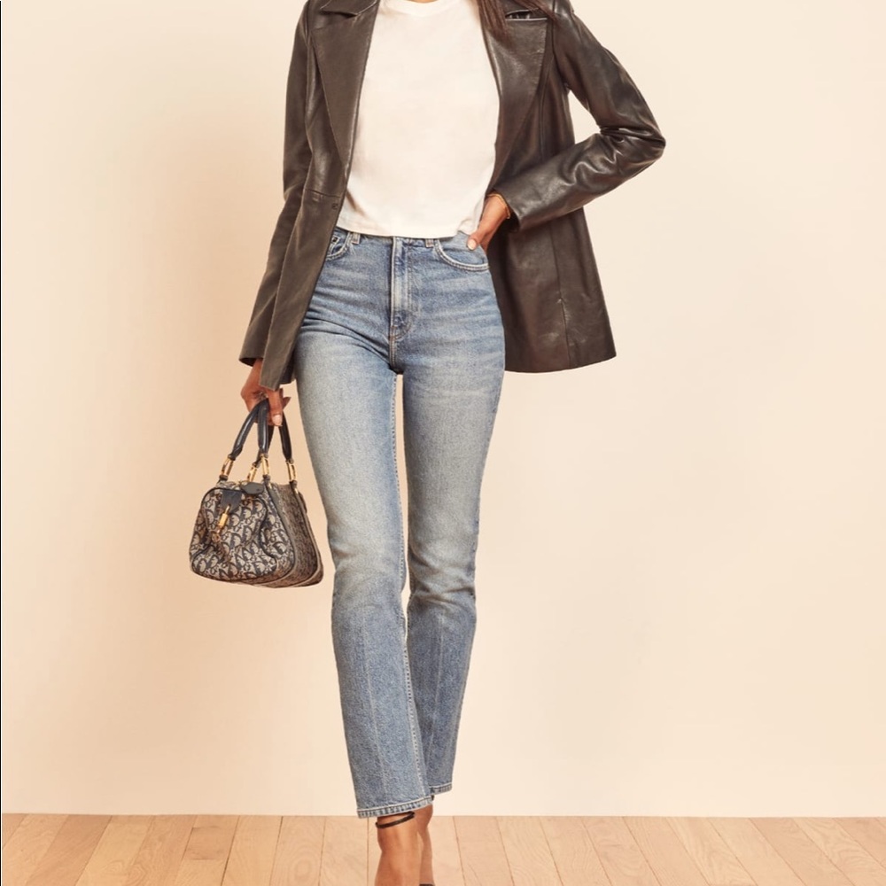 Reformation Straight Jeans in Malta Wash